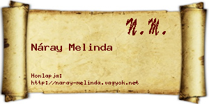 Náray Melinda névjegykártya