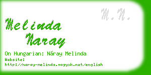 melinda naray business card